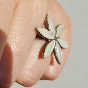 Mother of Pearl Silver Ring